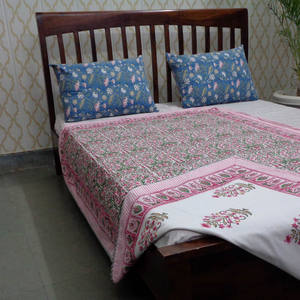 Nouvelle arrivée Couvertures personnalisées indien traditionnel main bloc imprimé doux Voile de coton double taille Dohar à vendre à bas prix - Product Image 3