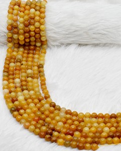 Perles en pierre naturelle givrée, jade jaune vieilli, aventurine, agate, 10mm/6mm, pour la création de bracelets, colliers, boucles d'oreilles et accessoires de bijoux DIY - Product Image 4