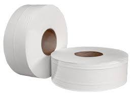 Rollo de papel higiénico grande Jumbo 100% pulpa de madera virgen blanco suave duradero para hoteles y restaurantes - Product Image 2