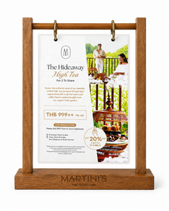 Divris Rustic Wooden Menu Hanger Rectangle Durable Elegant Indoor <b>Table</b> Display for Restaurant and Wedding - Product Image 1