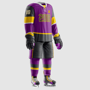 Ensemble de pantalons et maillots de hockey sur glace faits à la main avec logo personnalisé Nouveau design de vêtements d'équipe pour adultes avec service OEM disponible - Product Image 2