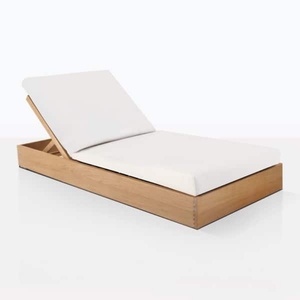 Chaise longue de haute qualité bon marché en bois de teck massif avec coussin imperméable pliable Design moderne pour l'hôtel - Product Image 6