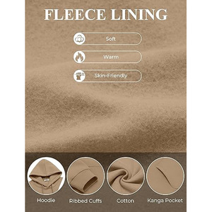 Pull-over unisexe en coton épais Sweat-shirt à capuche personnalisé pour Streetwear Mode quotidienne Technique numérique Teint uni pour l'hiver - Product Image 4