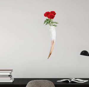 Florero de cuerno de Búfalo, sala de estar redondo para arreglo floral, artículo decorativo para el hogar, florero - Product Image 3