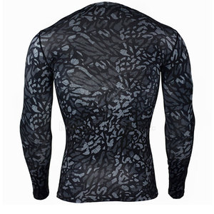 Top venta de los hombres de transpirable Rash Guard de manga larga MMA Wear Color personalizado de secado rápido logotipo personalizado - Product Image 3