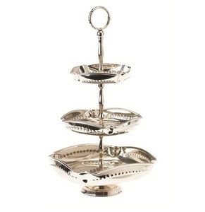 ชั้นวางเค้กโลหะ 2 ชั้น รูปทรงกลมแกะสลัก เป็นมิตรกับสิ่งแวดล้อม สำหรับคัพเค้กและขนมหวาน งานวันเกิดและงานแต่งงาน - Product Image 1