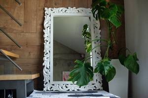 Modern <b>Round</b> Silver Mosaic <b>Mirror</b> Customizable Design for Decorative Usage - Product Image 2