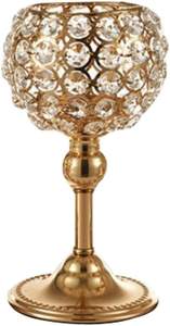 Candelabro de huracán de cristal con centro de mesa de boda de 5 brazos y portavelas para fiestas - Product Image 2