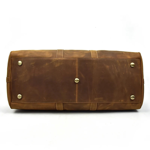 OEM Factory <b>Garment</b> Duffle <b>Bag</b> Check Pattern Leather Casual Style Gym <b>Bag</b> for Sports <b>Travel</b> - Product Image 6