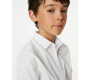 Chemise d'école à manches courtes, coupe classique, unisexe, personnalisable, facile à repasser, uniformes scolaires, enfants, Bangladesh, confortable - Product Image 2