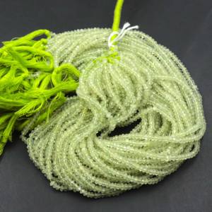 Perles de pierres précieuses en préhnite naturelle à facettes en forme de rondelle, vertes, en vrac, pour la fabrication de bijoux à la mode, collier, 4,4,5 mm - Product Image 6