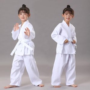 Uniforme de karaté pour enfants et adultes uniforme de karaté léger pour étudiants uniforme d'arts martiaux avec ceinture blanche BJJ GI - Product Image 2