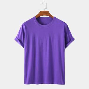 เสื้อยืดแขนสั้นผู้ชายพรีเมียม ทรงปกติ คุณภาพสูง 220 กรัม สีพื้น แห้งเร็ว ผ้าโพลีเอสเตอร์ผสมคอตตอน รับสกรีนโลโก้ - Product Image 1