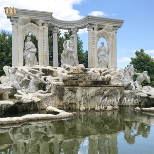 Fuente de <span class=keywords><strong>Trevi</strong></span> de mármol tallada a mano grande con estatuas clásicas para decoración de jardín y Plaza - Product Image 3