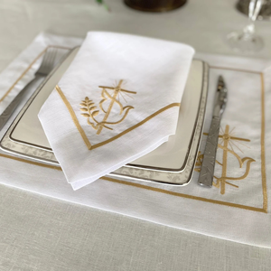 Embroidery Cloth <b>Napkins</b> Dinner <b>Napkins</b> Washable Soft Reusable for Dining Table Wedding <b>Party</b> Family Dinner OEM Made in Vietnam - Product Image 4