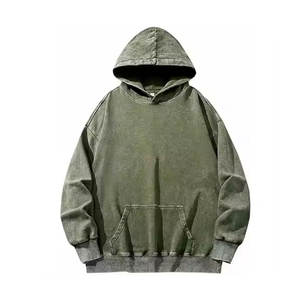 Nouveauté, vente chaude, sweats à capuche pour hommes en tissu délavé à l'acide, sweats à capuche pour hommes en tissu délavé à l'acide, design personnalisé, vente en gros - Product Image 1