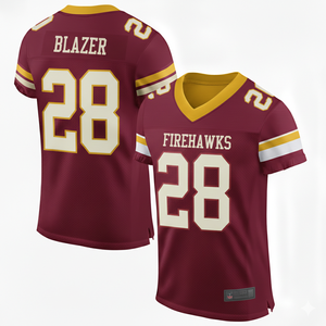 Maillot de football américain personnalisé Chicago 2026, design rayé, manches courtes, respirant, logo frontal - Product Image 5