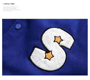 Hot Selling Wholesale OEM <b>Mens</b> Thick High GSM <b>Bomber</b> <b>Jacket</b> Custom Embroidery Patch <b>Varsity</b> <b>Jacket</b> High Quality Manufacture - Product Image 4