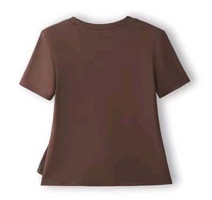 OEM/ODM Women's <b>Y2K</b> Style Casual 220g Cotton <b>Top</b> T-Shirt Crew Neck Printed Logo Quick Dry Simple and comfortable - Product Image 2