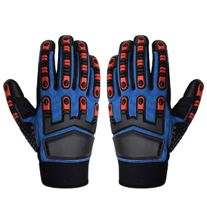 Gants de sécurité industriels à usage intensif, anti-vibrations, résistants aux coupures, respirants, légers, en cuir synthétique pour le travail des mécaniciens. - Product Image 5