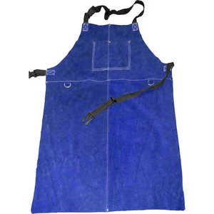 Venta al por mayor de cuero de vaca de alta resistencia soldadores delantales de alta seguridad llama de calor protección Industrial restaurante Bar uniformes - Product Image 4