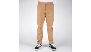 Pantalones casuales de estilo callejero para mujer, pantalones ajustados con cintura elástica, Pantalones chinos cónicos delanteros planos, Pantalones chinos de vestir - Product Image 2