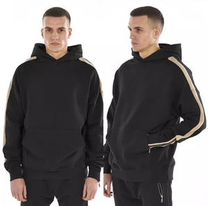 Sweat-shirts à capuche surdimensionnés en coton 100% pour hommes, bon marché, brodés, pour le style streetwear et l'usage quotidien - Product Image 1