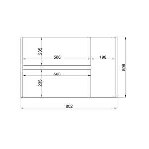 Mobile Bagno Sospeso Koricini Cannes 80cm Bianco Opaco con Lavabo in Resina - Product Image 6