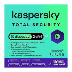 KASPERSKY TOTAL SECURITY 2024 PC / MAC / ANDROID / IOS - 2 ANNI - 10 DISPOSITIVI - Product Image 1