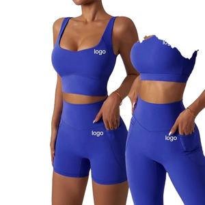 Conjunto de Ropa de Yoga de Talla Grande para Mujer, Moderno y Sexy, con Tirantes Cruzados Ajustables, Espalda Descubierta, Sujetador Deportivo para Fitness, 100% Poliéster - Product Image 2