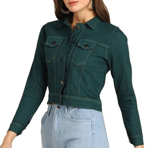 Fashion Wear Windproof Women Jeans Jacket Hot Selling Custom Logo Design Breathable Women Jeans Jacket