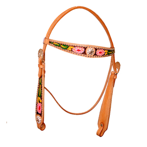 Cabezal de cuero occidental ajustable de primera calidad, brida de caballo duradera para entrenamiento y espectáculos de equitación - Product Image 2