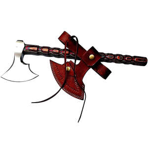 ขวานดามัสกัสเหล็กคาร์บอนสูงสำหรับตัดพิซซ่าทำด้วยมือขวานตั้งแคมป์กลางแจ้ง - Product Image 4