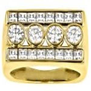 Anillo de boda de Plata de Ley 925 para hombre con moissanita de 3.24ctw oro sobre plata con diamante regalo de joyería para hombre para marido - Product Image 1