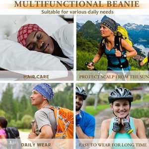 Bonnet unisexe personnalisable à motifs, doux, extensible, léger, respirant, pour un usage quotidien, décontracté, pour les fêtes, couvre-chef confortable - Product Image 2