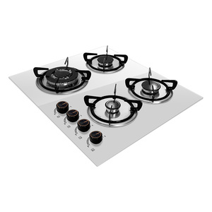 Estufa de <span class=keywords><strong>Gas</strong></span> Empotrable de Alta Calidad con Cuatro Quemadores, Superficie de Vidrio Blanco para Uso en <span class=keywords><strong>Hogar</strong></span>, Hotel, Exteriores y RV, Compatible con <span class=keywords><strong>Gas</strong></span>/GLP, Clase Energética - Product Image 2