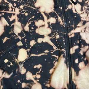 Sudaderas con Capucha Extra Grandes para Hombre, Bordadas con Pedrería, 400GSM, con Lavado Ácido Desgastado, Diseño Personalizado, 2 Piezas - Product Image 4