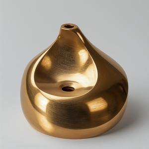 Modern Polished Brass Incense <b>Burner</b> Holder Knob with Minimal Design Decorative Style Aromatic Portable - Product Image 1