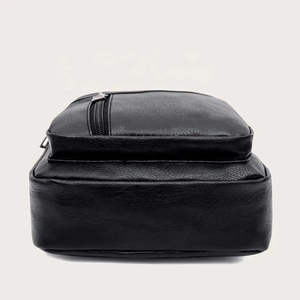 Bolso de Pecho Negro Minimalista, Bolso de Hombro de Microfibra y Cuero Sintético con Cierre de Hebilla, Duradero, para Uso Diario en Todas las Estaciones - Product Image 4