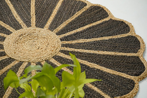 Urban Oasis Modern Eco-Friendly Yute Rug Handwoven Felpa Lana Patrón geométrico Contemporáneo para Perfect Home Floor Sanctuary - Product Image 2