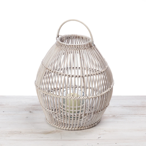 Rattan Lantern Handwoven Natural Rattan <b>Candle</b> Holder Home Decor - Product Image 2