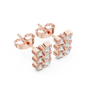 Dulce romántico hermoso regalo de joyería 925 pendientes de moissanita de plata esterlina - Product Image 2