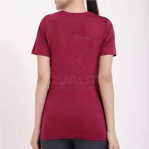 Camiseta Deportiva Casual de Verano para Mujer, 100% Algodón, Secado Rápido, Transpirable, Absorbe la Humedad, Cuello Redondo, Ropa Deportiva Ecológica - Product Image 2