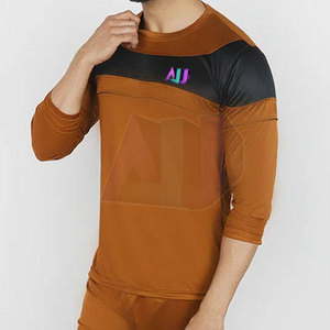 Trajes Deportivos para Hombre, Casuales, de Invierno, Sólidos, para Actividades al Aire Libre, Transpirables, Ligeros, Elásticos, de Poliéster/Algodón, Cómodos, de Manga Larga - Product Image 5