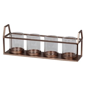 Porte-bougie en métal artisanal élégant pour la décoration de table et les intérieurs contemporains - Product Image 2