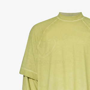 T-shirt en coton personnalisé à quantité minimale de commande bas pour hommes chemise double couche vierge pour taille adulte chemise double couche pour vente en ligne - Product Image 6
