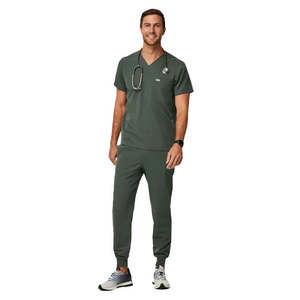 Vêtements de haute qualité à manches courtes lavage des mains vêtements coton costume fendu soins médicaux vêtements de travail hommes et femmes gommages - Product Image 5