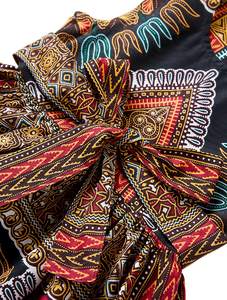 Robe imprimée Dashiki pour filles, robe traditionnelle africaine, en coton, imprimée à la cire, une pièce, caftan, maxi, longue - Product Image 6