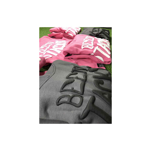 Fabricantes de ropa, sudaderas con capucha personalizadas para hombres, sudaderas de gran tamaño de peso pesado French Terry Pullover 3D Puff Printing Hoodie - Product Image 3