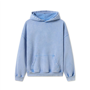 Wholesale OEM Custom 3D Embroidery Print Heavy Weight Oversized 500GSM Fleece Acid Wash Cotton <b>Winter</b> <b>Hoodies</b> for Men - Product Image 1